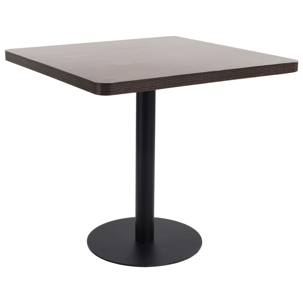 Bistro Table Dark Brown 80X80 cm MDF