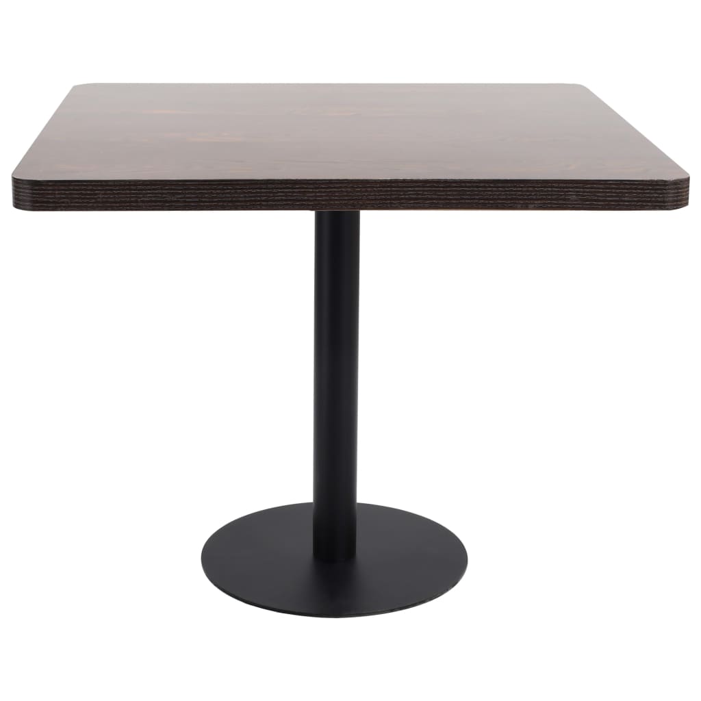 Bistro Table Dark Brown 80X80 cm MDF