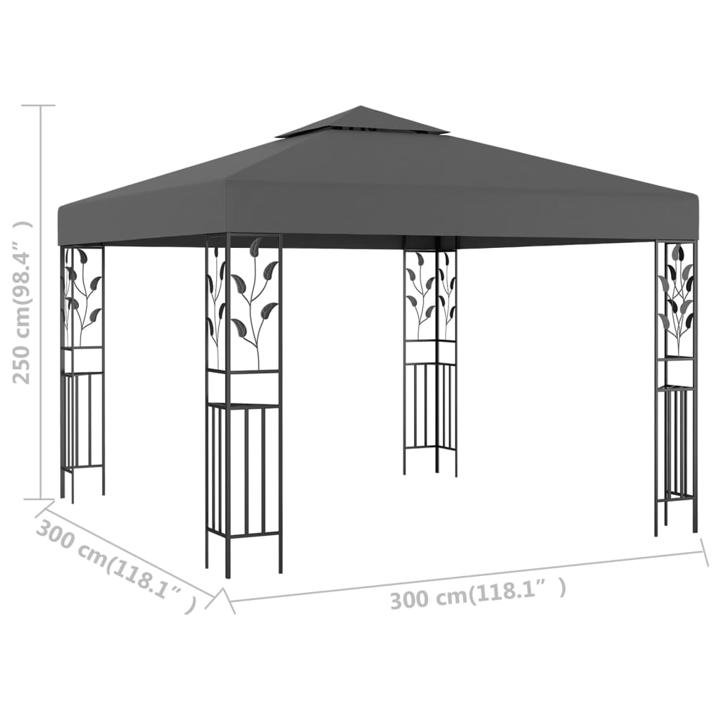 Gazebo 3x3 m Anthracite