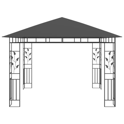 Gazebo with Mosquito Net 3x3x2.73 m Anthracite 180 g/m²