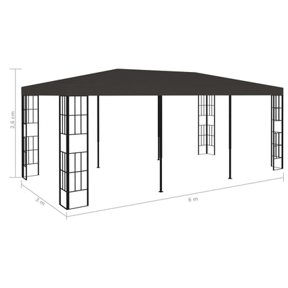 Gazebo 3x6 m Anthracite