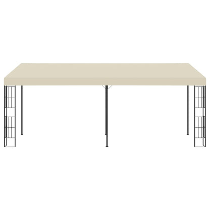 Wall-mounted Gazebo 3x6 m Cream Fabric