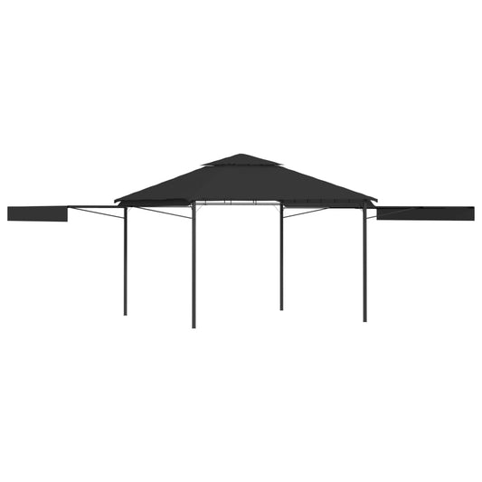 Gazebo with Double Extending Roofs 3x3x2.75 m Anthracite 180g/m²