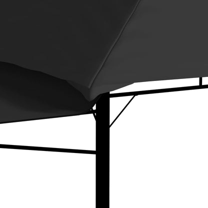 Gazebo with Double Extending Roofs 3x3x2.75 m Anthracite 180g/m²