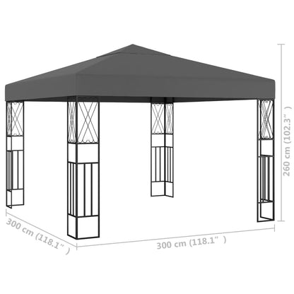 Gazebo 3x3 m Anthracite Fabric