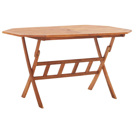 Folding Garden Table 135x85x75 cm Solid Acacia Wood