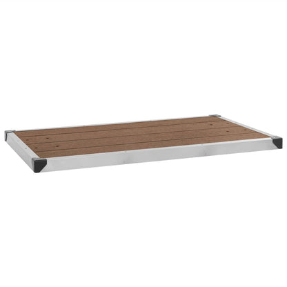 Outdoor Shower Tray WPC Stainless Steel 110x62 cm Brown