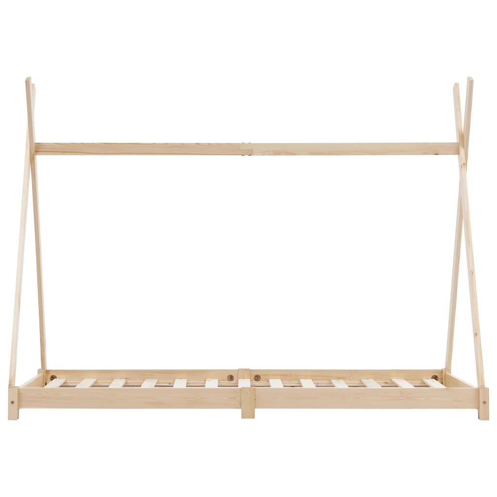 Kids Bed Frame Solid Pine Wood 80x160 cm