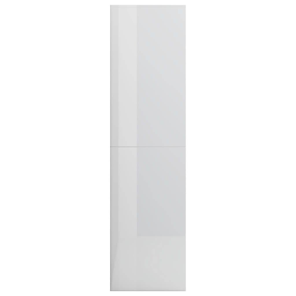 Book Cabinet/Room Divider High Gloss White 155x24x160 cm Engineered Wood