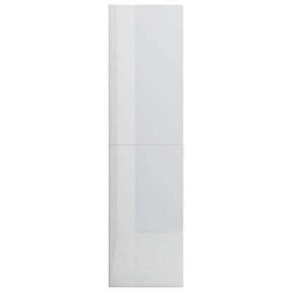 Book Cabinet/Room Divider High Gloss White 155x24x160 cm Engineered Wood