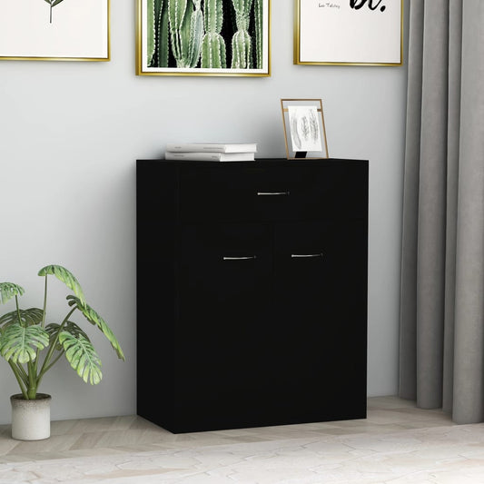 Sideboard Black 60x30x75 cm Engineered Wood