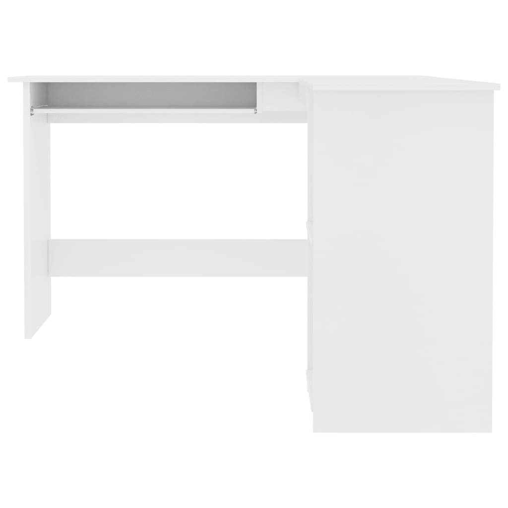 L-Shaped Corner Desk White 120x140x75 cm Engineered Wood