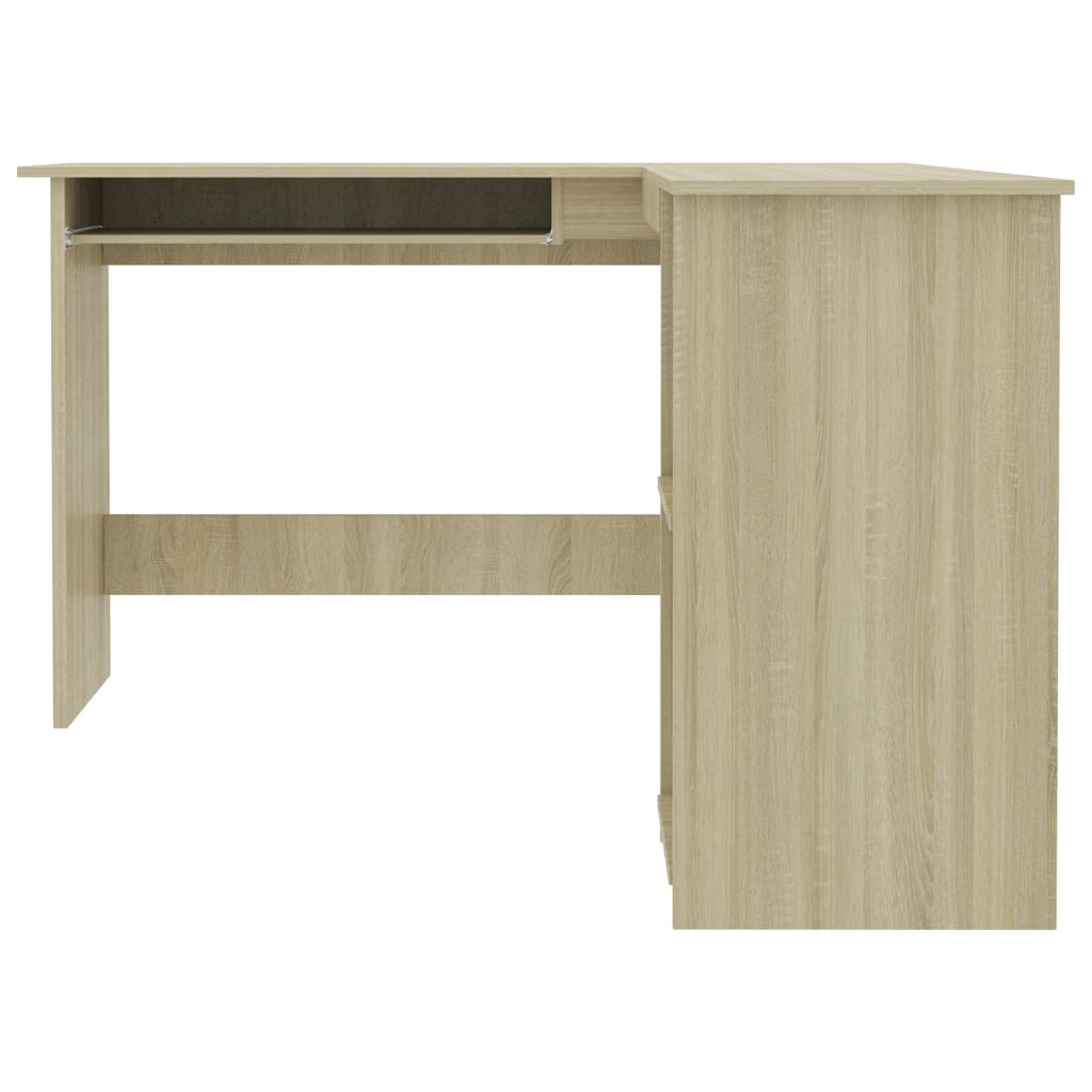 L-Shaped Corner Desk Sonoma Oak 120x140x75 cm Engineered Wood