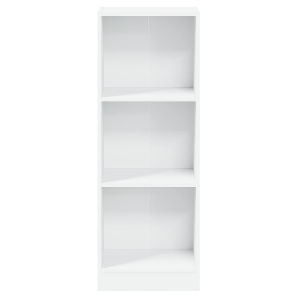 3-Tier Book Cabinet White 40x24x109 cm Engineered Wood