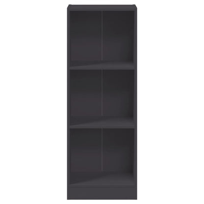 3-Tier Book Cabinet Grey 40x24x109 cm Engineered Wood