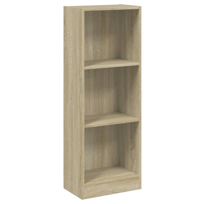 3-Tier Book Cabinet Sonoma Oak 40x24x109 cm Engineered Wood