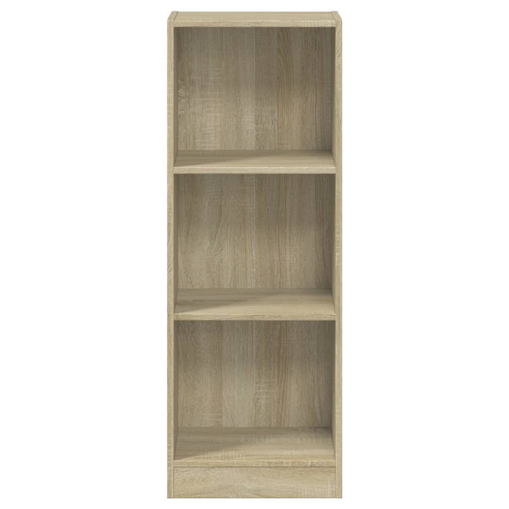 3-Tier Book Cabinet Sonoma Oak 40x24x109 cm Engineered Wood