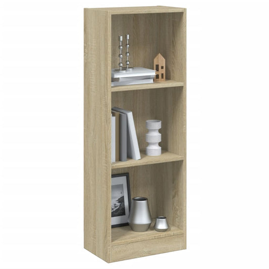 3-Tier Book Cabinet Sonoma Oak 40x24x109 cm Engineered Wood