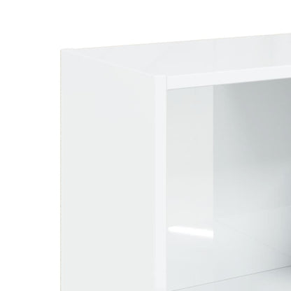 3-Tier Book Cabinet High Gloss White 40x24x109 cm Engineered Wood