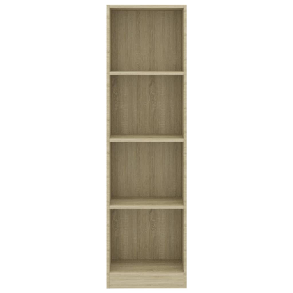 4-Tier Book Cabinet Sonoma Oak 40x24x142 cm Engineered Wood