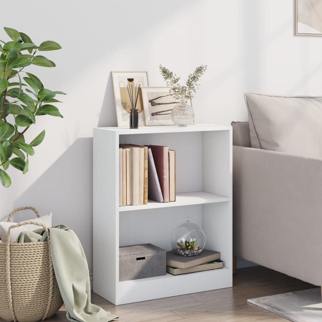 Bookshelf White 60x24x76 cm Engineered Wood