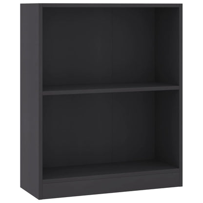 Bookshelf Grey 60x24x76 cm Engineered Wood