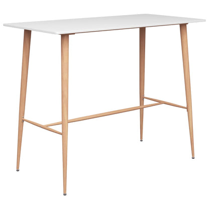 Bar Table White 120x60x105 cm