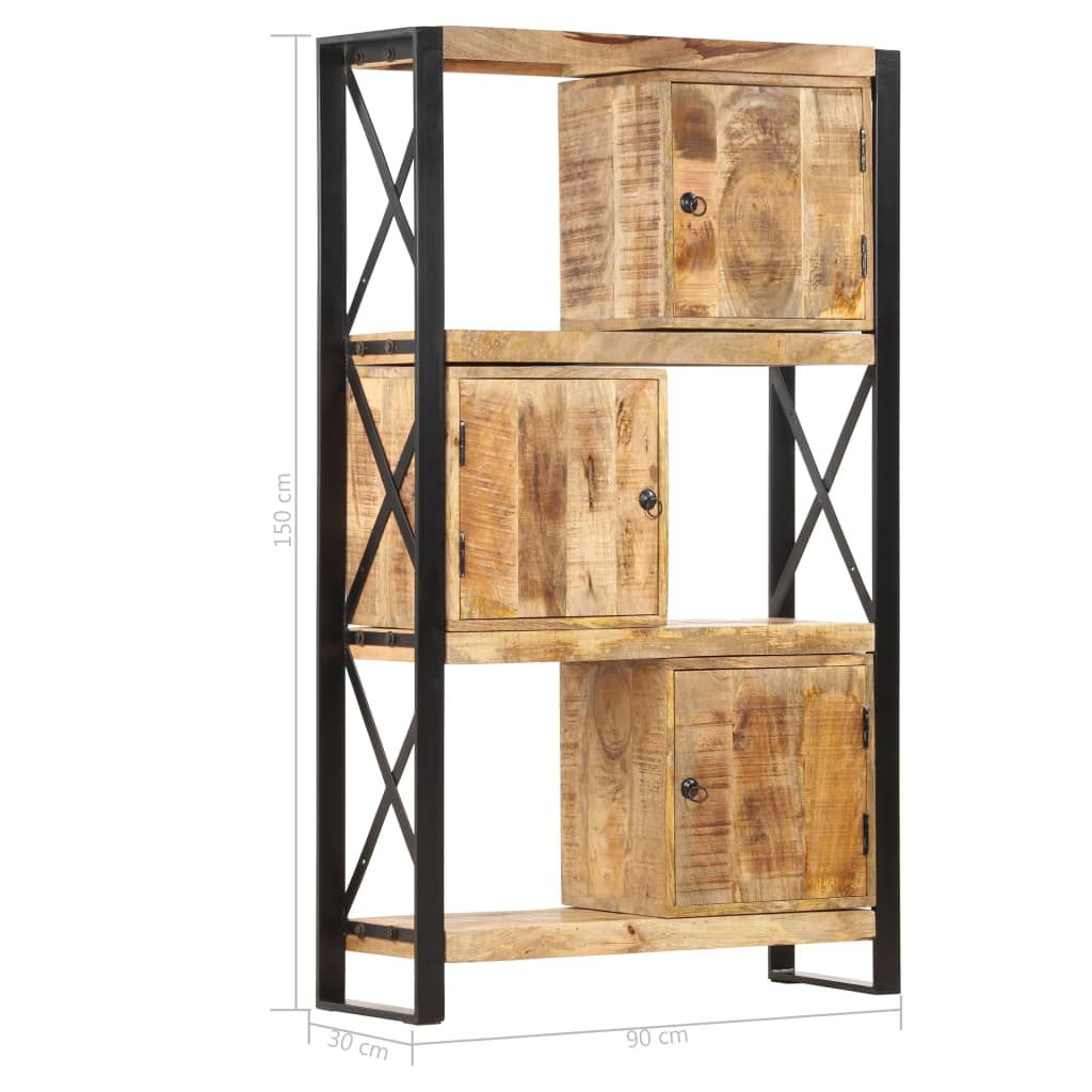 Bookshelf 90x30x150 cm Solid Mango Wood