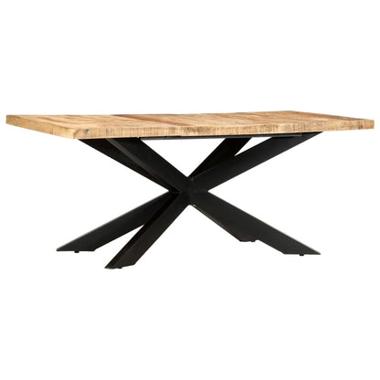 Dining Table 180x90x76 cm Solid Rough Mango Wood