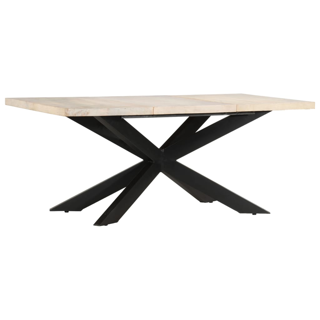 Dining Table 180x90x76 cm Solid Bleached Mango Wood