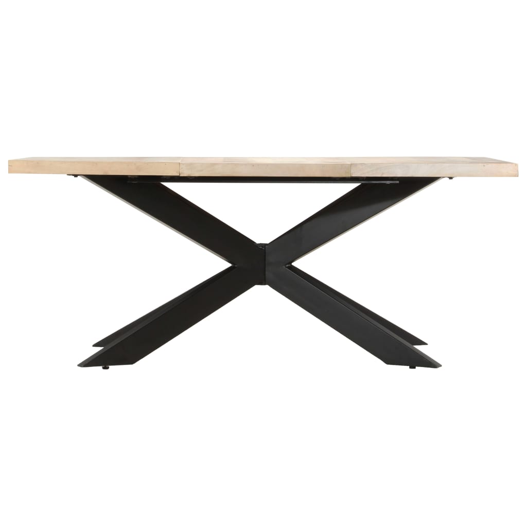 Dining Table 180x90x76 cm Solid Bleached Mango Wood