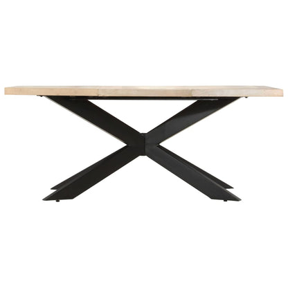 Dining Table 180x90x76 cm Solid Bleached Mango Wood