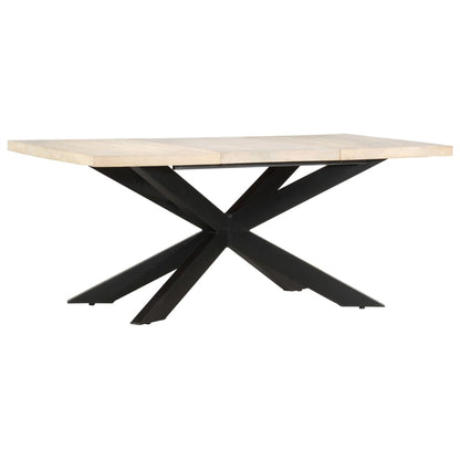 Dining Table 180x90x76 cm Solid Bleached Mango Wood