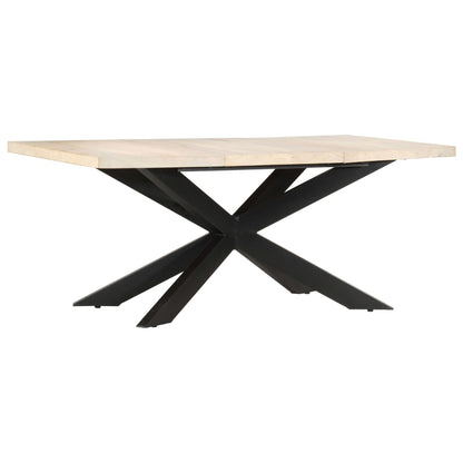 Dining Table 180x90x76 cm Solid Bleached Mango Wood