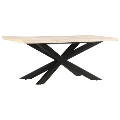 Dining Table 180x90x76 cm Solid Bleached Mango Wood