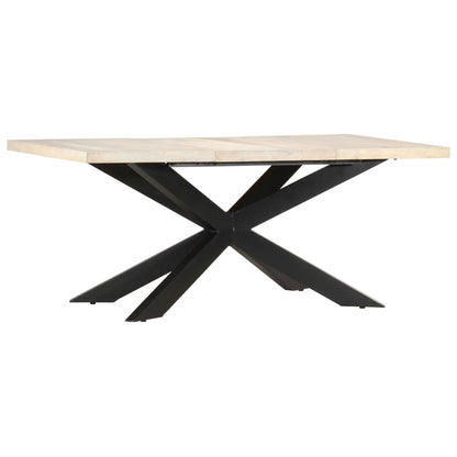 Dining Table 180x90x76 cm Solid Bleached Mango Wood