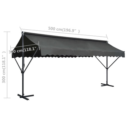 Free Standing Awning 500x300 cm Anthracite