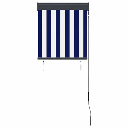 Outdoor Roller Blind 60x250 cm Blue and White