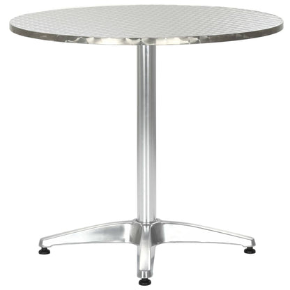 Garden Table Silver 80x70 cm Aluminium