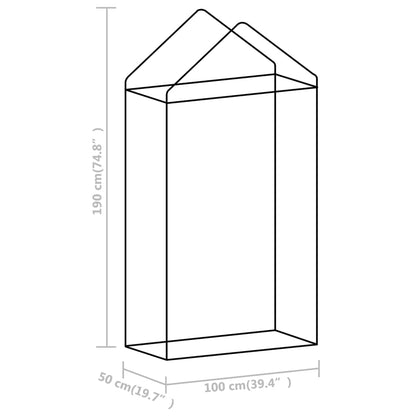 Greenhouse with Steel Frame 0.5 m² 1x0.5x1.9 m