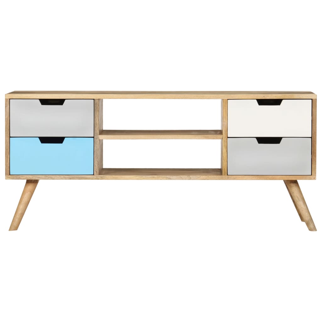 TV Cabinet 110x35x48 cm Solid Mango Wood