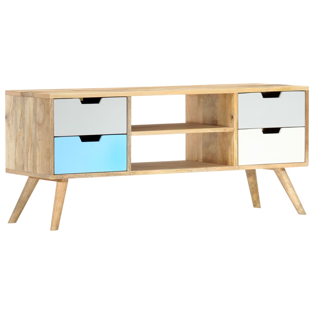 TV Cabinet 110x35x48 cm Solid Mango Wood