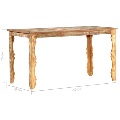 Dining Table 140x70x76 cm Solid Reclaimed Wood