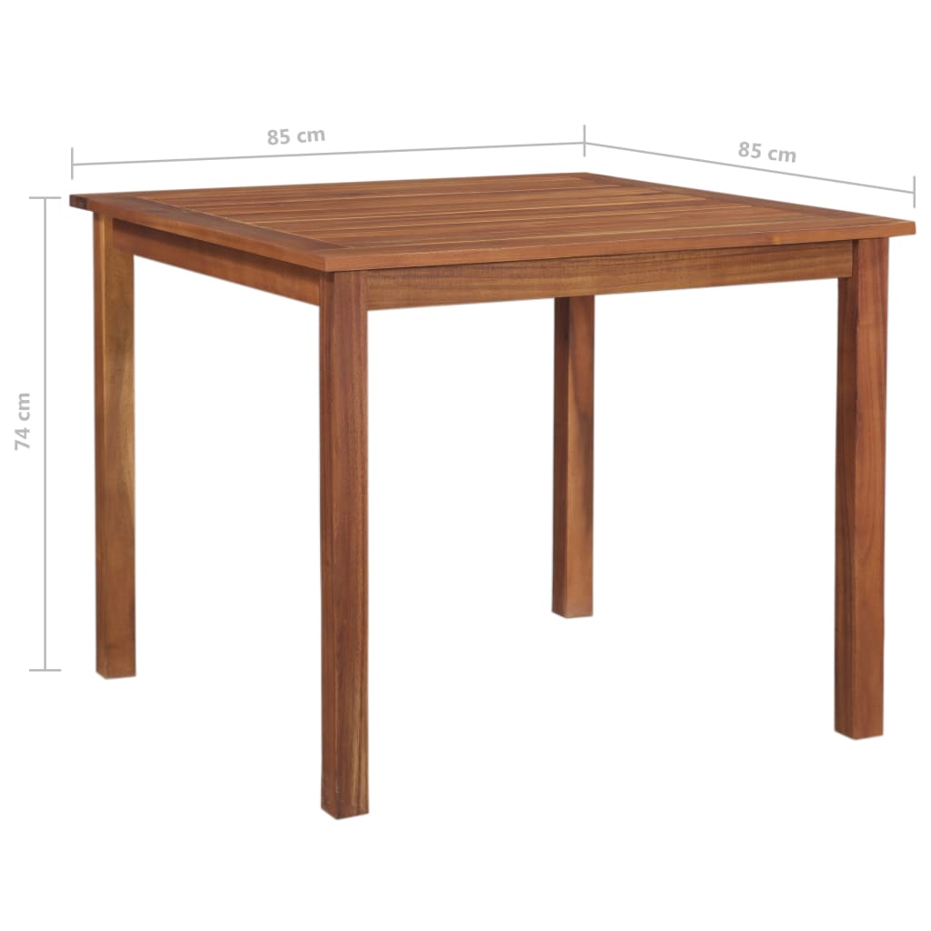 Garden Table 85x85x74 cm Solid Acacia Wood