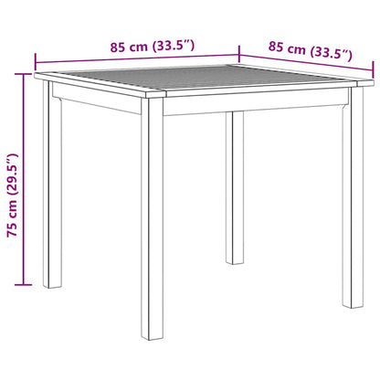 Garden Table 85x85x74 cm Solid Acacia Wood