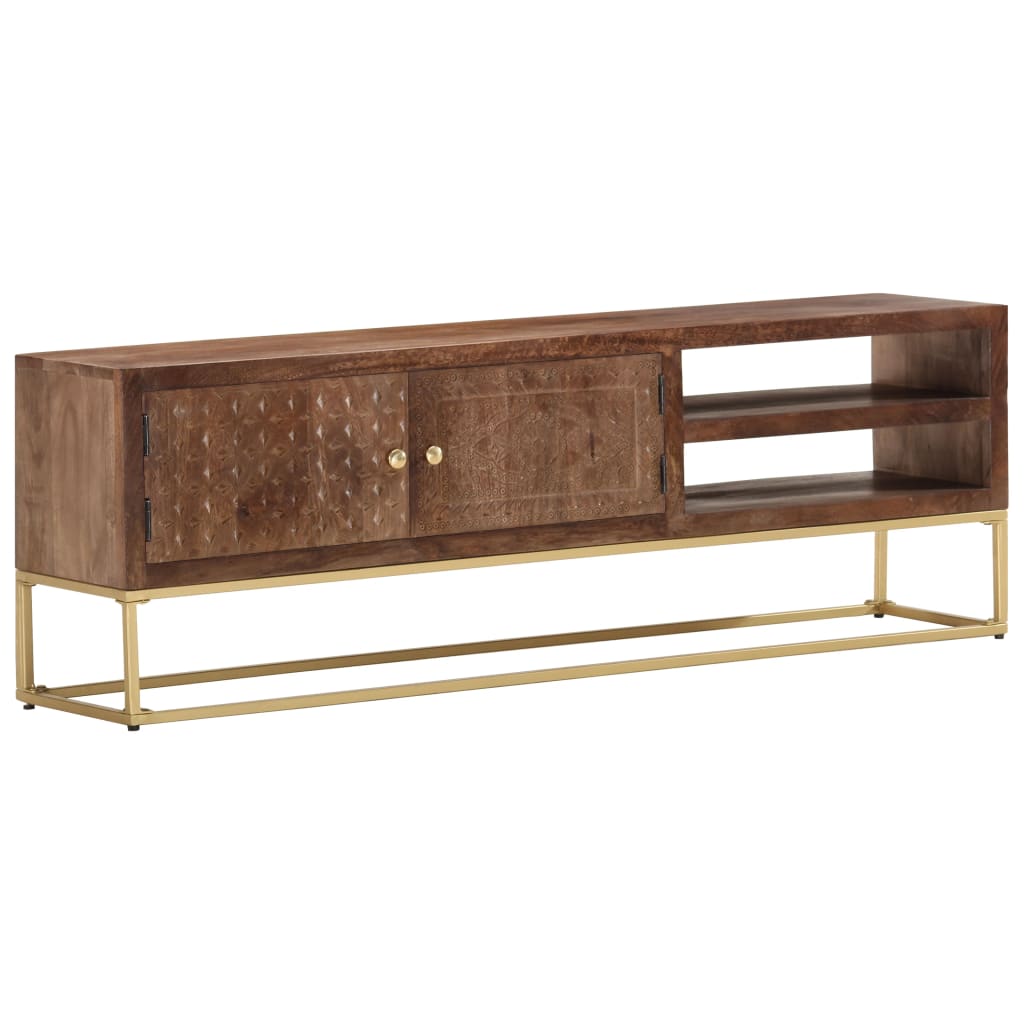 TV Cabinet 138x30x46 cm Solid Mango Wood