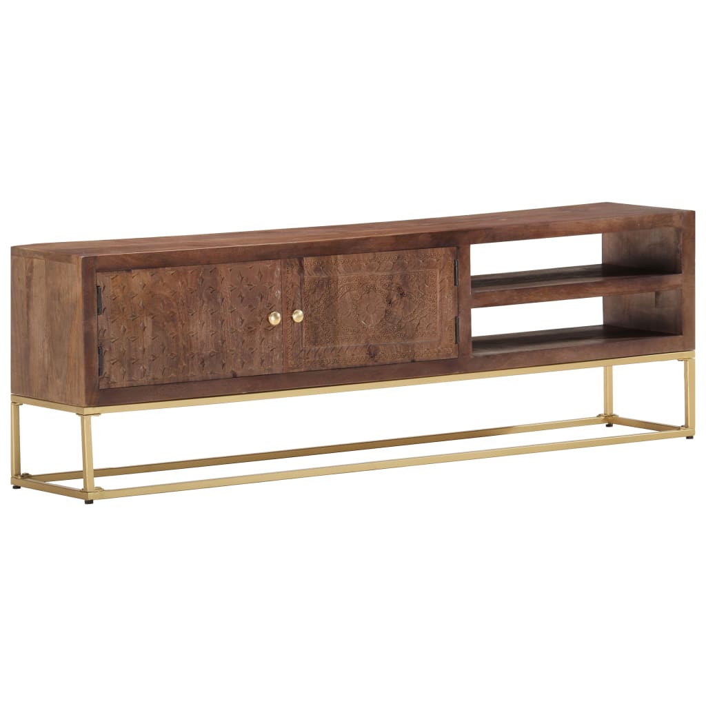 TV Cabinet 138x30x46 cm Solid Mango Wood