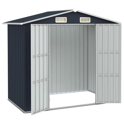 Garden Shed Anthracite 205x129x183 cm Galvanised Steel