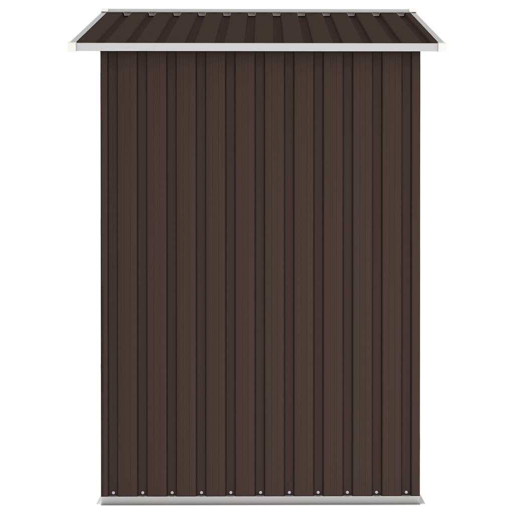 Garden Shed Brown 205x129x183 cm Galvanised Steel