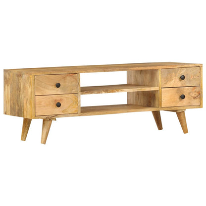 TV Cabinet 110x35x40 cm Solid Mango Wood